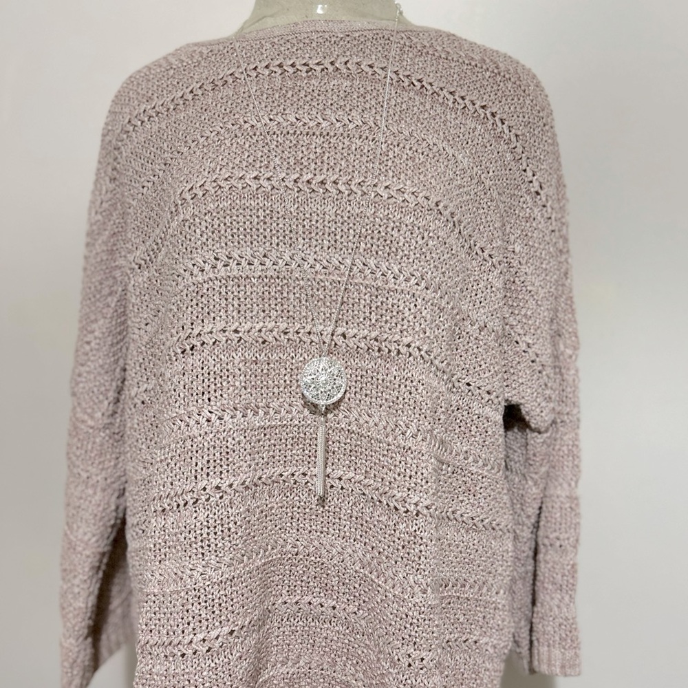 NWT Chicos 3/4 length sweater, very pretty, size large (Chicos size 2) - Picture 3 of 8